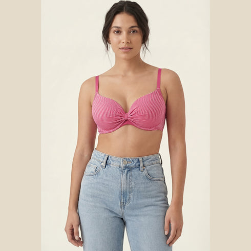 Pack of 2 Striped Padded Bra & Panty Sets – Chain Strap Style