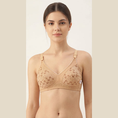 Pack of 3 Imported Floral Cotton Bra | Different Colours