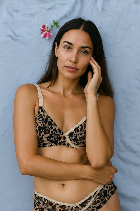 Pack of 2 | Buy 1 Soft Cotton Floral Bra Get 1 Panty Free