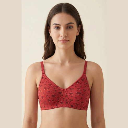 Pack of 2 Double-Layer Cotton Bras – Non-Wired Comfort Fit