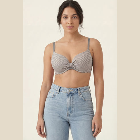 Pack of 2 Striped Padded Bra & Panty Sets – Chain Strap Style