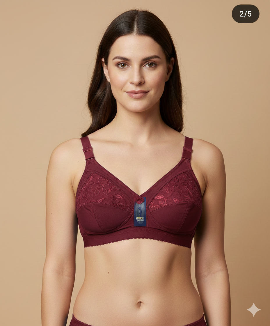 Pack of 2 Premium Capri Cotton Bras – Soft Stretch Comfort