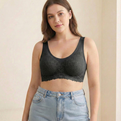 Seamless Comfort Push-Up Crop Bra – Stretch Fit Activewear