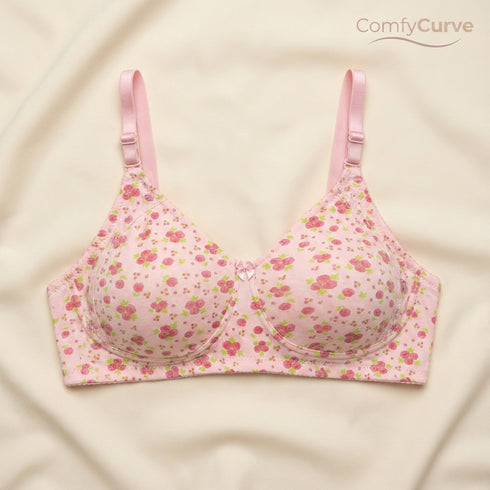 Pack of 2 Double-Layer Cotton Bras – Non-Wired Comfort Fit