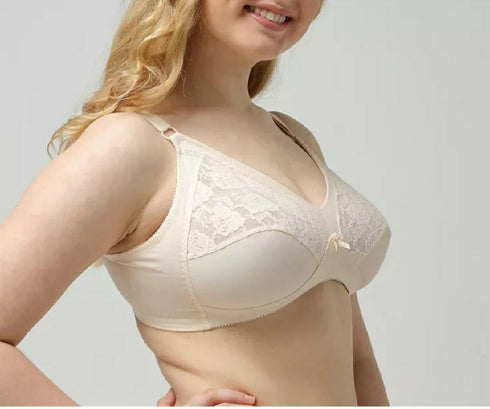 50% OFF | PACK OF 2 IMPORTED HALF NET STRETCHABLE NANCY COTTON BRA FOR SUMMER