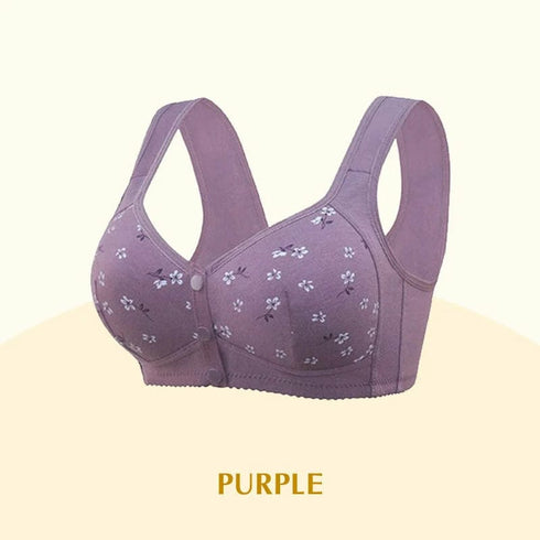 50% OFF | PAck of 2 Anti Sagging Front Open Cooling Cotton Button Bra