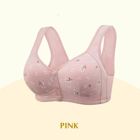 50% OFF | PAck of 2 Anti Sagging Front Open Cooling Cotton Button Bra