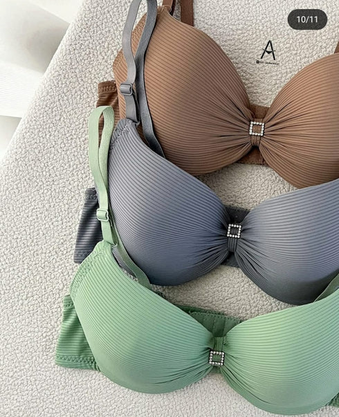70% OFF | PACK OF 2 | Luxury USA-Imported Push-Up Bra | Soft Ribbed Lift Bra
