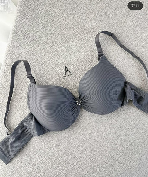 70% OFF | PACK OF 2 | Luxury USA-Imported Push-Up Bra | Soft Ribbed Lift Bra