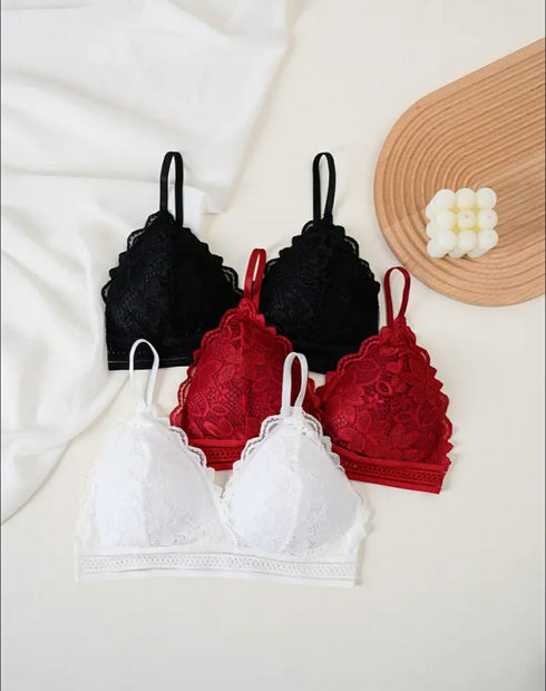 ✨ 3-Piece Lace Bralette Collection – Everyday Comfort, Special Occasion Style