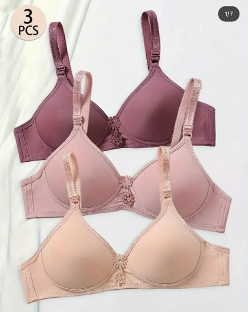 🌸 Pack of 3 Summer Friendly Light Padded Bras 🌸