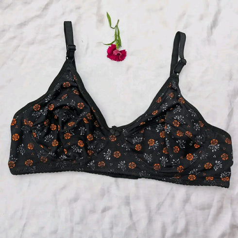 Pack of 2 | Buy 1 Soft Cotton Floral Bra Get 1 Panty Free