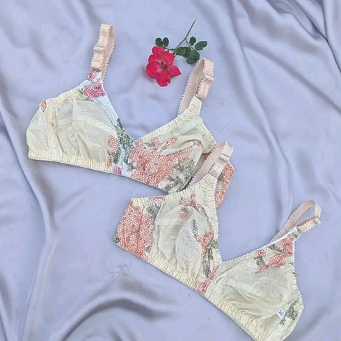 Pack of 4 | Soft Cotton Summer Bra – Comfort Meets Style!