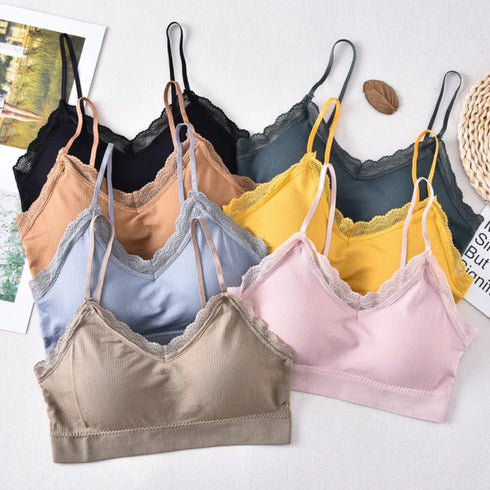 Pack of 3 Piece Sports Cami Bras In 3 Different Colours – Soft Stretch Support