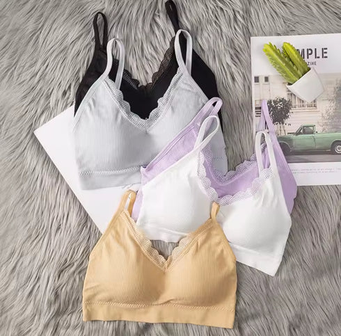Pack of 3 Piece Sports Cami Bras In 3 Different Colours – Soft Stretch Support