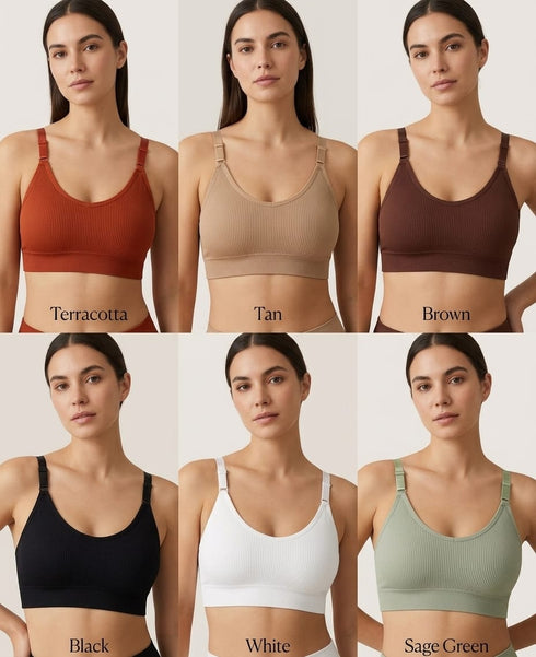Pack of 3 Sports Cami Bras – Soft Stretch Support