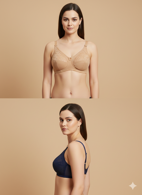 Pack of 3 Printed Stretchable Cotton Jersy Bra (Imported From USA)