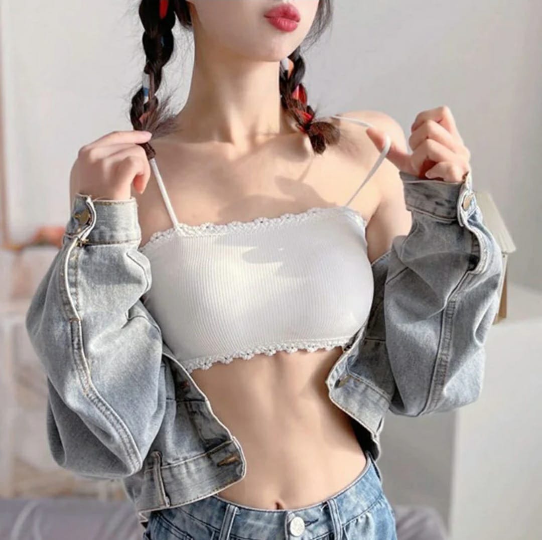 Pack Of 2 | Beautiful Back One Word Lace Wireless Sports Bra