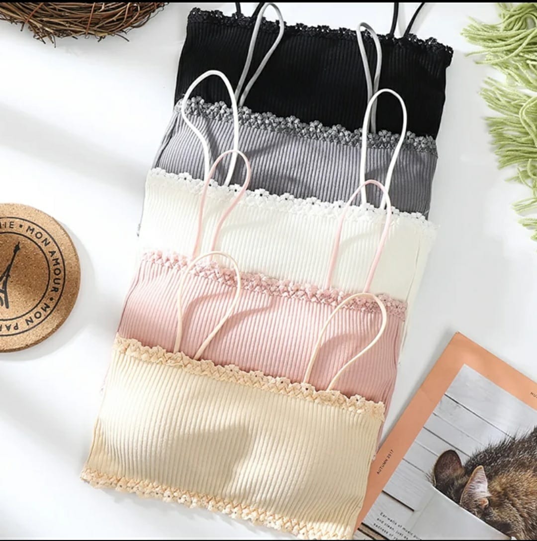 Pack Of 2 | Beautiful Back One Word Lace Wireless Sports Bra